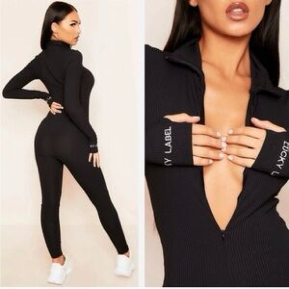 lucky label long sleeve romper